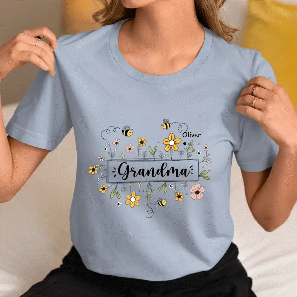 Family Personalized Custom T-shirt - Gift For Mom, Grandma - Joliny