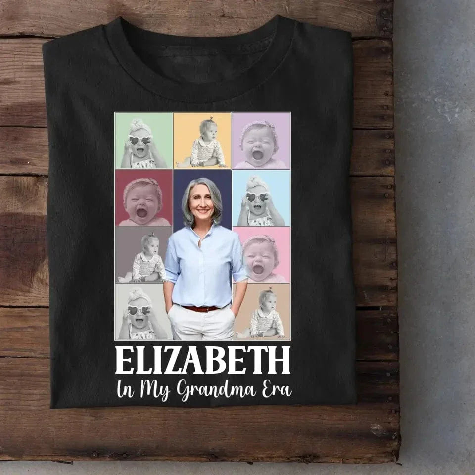 Family Personalized Custom Unisex T-shirt- Gift For Mom, Grandma, Custom Photo In My Mom Era - Joliny