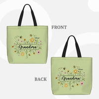 Family Personalized Garden Bees Zippered Bag For Grandma - Joliny