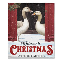 Farmhouse Christmas Gifts Custom Surname Personalized Blankets - Christmas Gifts for the Family - Joliny
