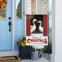 Farmhouse Christmas Gifts Custom Surname Personalized Garden Flags - Christmas Gifts for the Family - Joliny