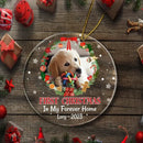 First Christmas In My Forever Home - Custom Photo Acrylic Ornament For Pet Lovers - Joliny