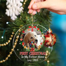 First Christmas In My Forever Home - Custom Photo Acrylic Ornament For Pet Lovers - Joliny