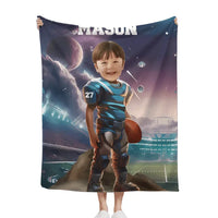 Football Competition - Personalised Photo Customised Blanket- Gifts for Football Players,Fans,Boy - Joliny