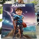 Football Competition - Personalised Photo Customised Blanket- Gifts for Football Players,Fans,Boy - Joliny