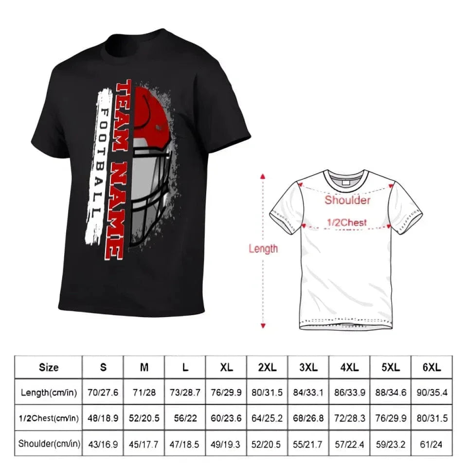 Football Helmet - Personalised Helmets And Name T-shirt - A Gift for Football Players,Lovers - Joliny