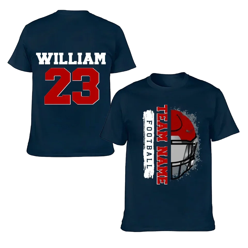Football Helmet - Personalised Helmets And Name T-shirt - A Gift for Football Players,Lovers