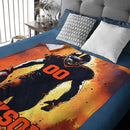 Football Player - Blankets Personalised Name And Number - Gifts for Football Players,Fans - Joliny