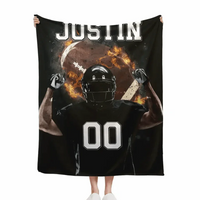 Football Spirit Name Personalized Blanket - Gifts for Football Lovers - Joliny