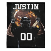 Football Spirit Name Personalized Blanket - Gifts for Football Lovers - Joliny