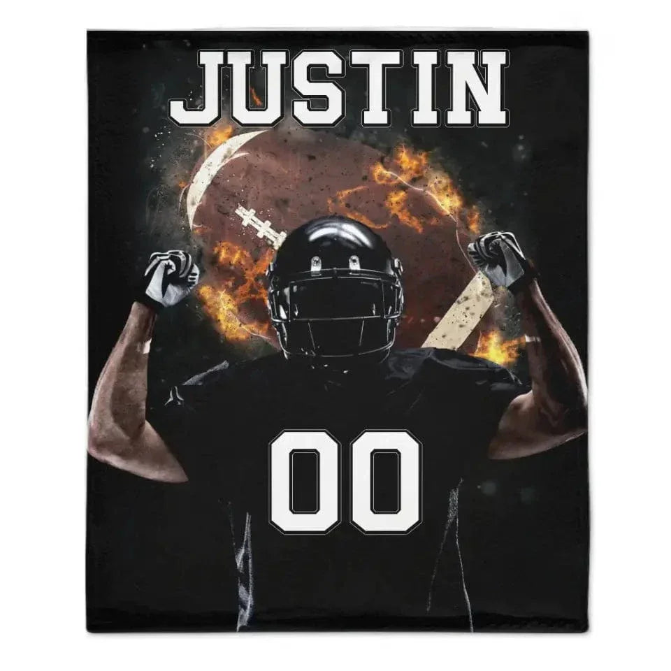 Football Spirit Name Personalized Blanket - Gifts for Football Lovers - Joliny