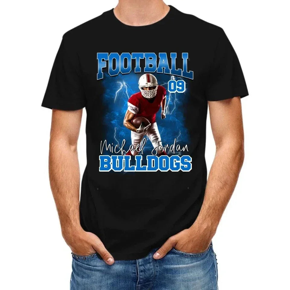 Football Theme - Personalised Photo T-Shirt - Gifts for Football Fans,Players - Joliny
