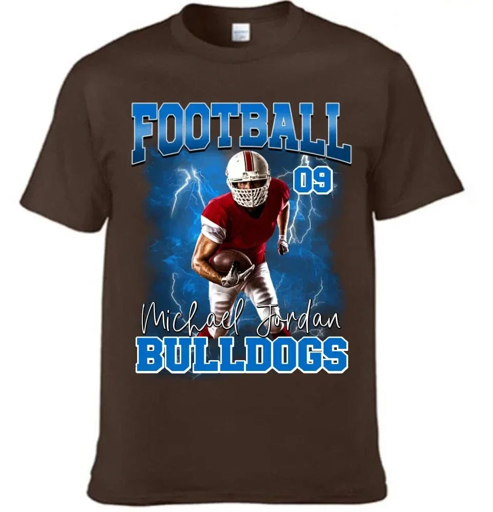 Football Theme - Personalised Photo T-Shirt - Gifts for Football Fans,Players - Joliny
