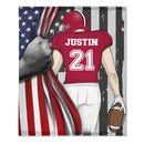 Football Tide - Personalised Footballer American Blanket - Gifts for Football Enthusiasts,Players - Joliny