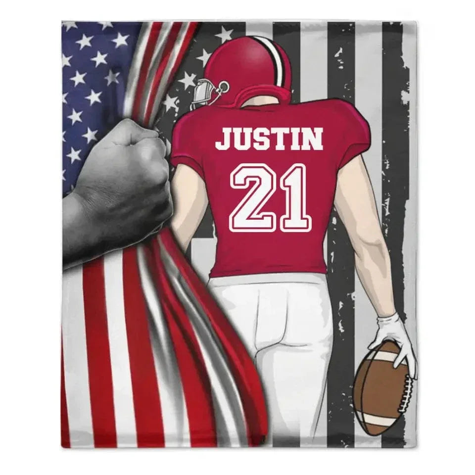 Football Tide - Personalised Footballer American Blanket - Gifts for Football Enthusiasts,Players - Joliny