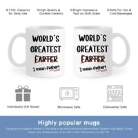 Funny Best Dad Coffee Mug, World's Greatest F, I Mean Father - Joliny