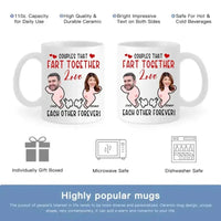 Funny Custom Face Coffee Mug - Love Each Other Forever, Valentine's Gifts - Joliny