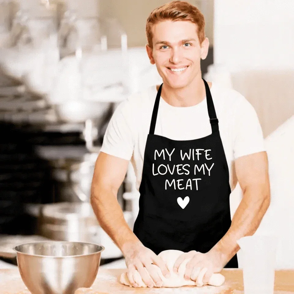 Funny Husband Apron - Men's Naughty Anniversary, Fathers Day, Birthday Gifts - Husband Gifts from Wife - Joliny