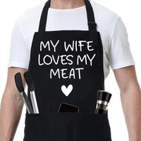 Funny Husband Apron - Men's Naughty Anniversary, Fathers Day, Birthday Gifts - Husband Gifts from Wife - Joliny