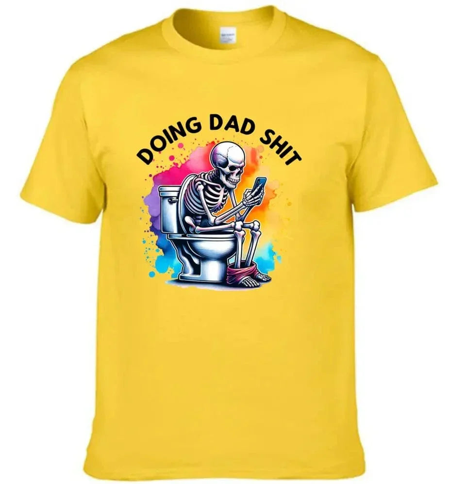 Funny Skeleton Toilet Sublimation Design, Trendy Father's Day T-Shirt - Joliny