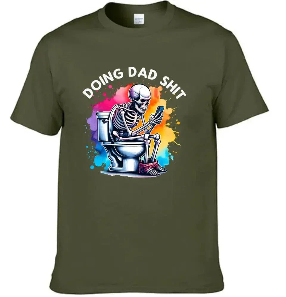 Funny Skeleton Toilet Sublimation Design, Trendy Father's Day T-Shirt - Joliny