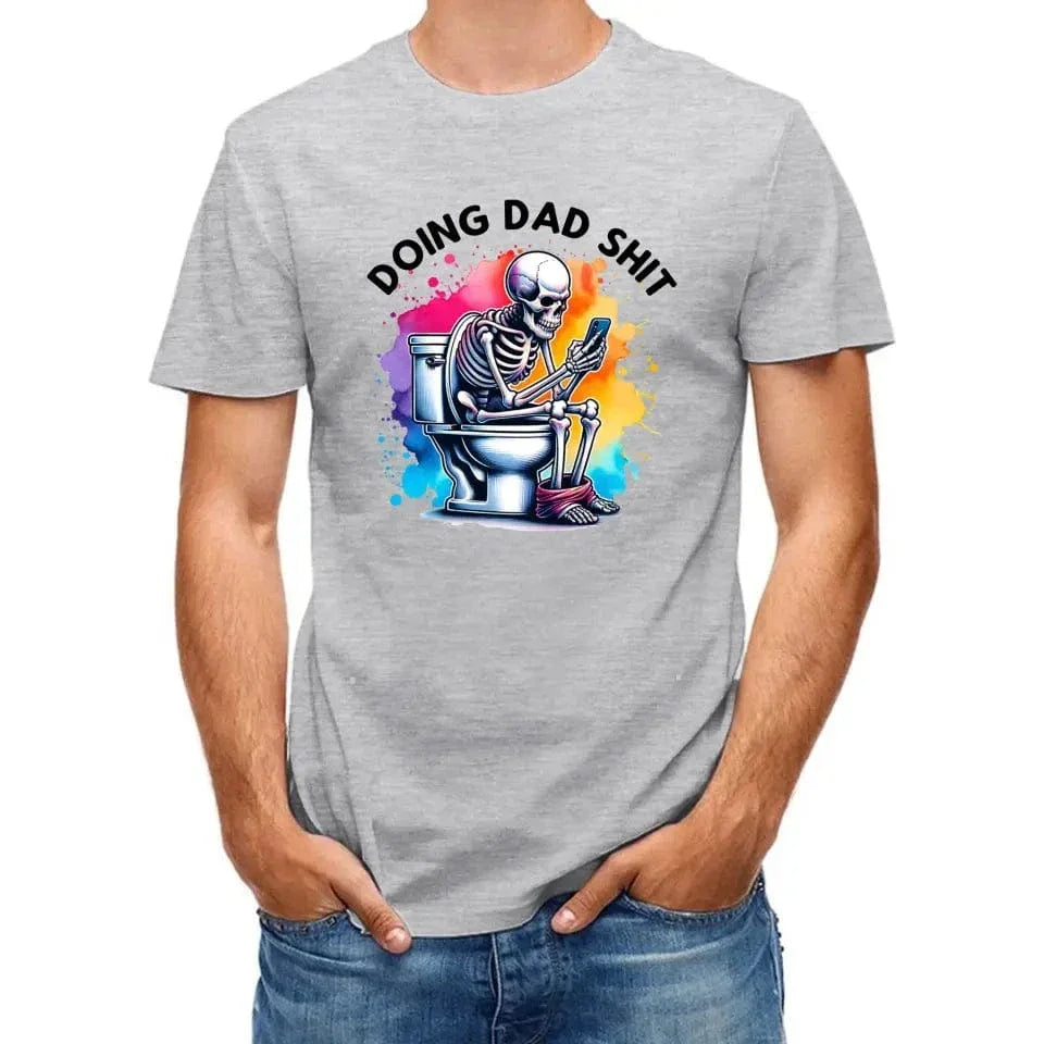 Funny Skeleton Toilet Sublimation Design, Trendy Father's Day T-Shirt - Joliny