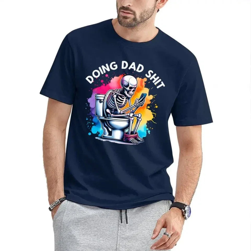 Funny Skeleton Toilet Sublimation Design, Trendy Father's Day T-Shirt - Joliny