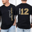 Game Day - Personalised Name And Number 2 Sided T-Shirt - A Gift For Football Supporters,Players - Joliny