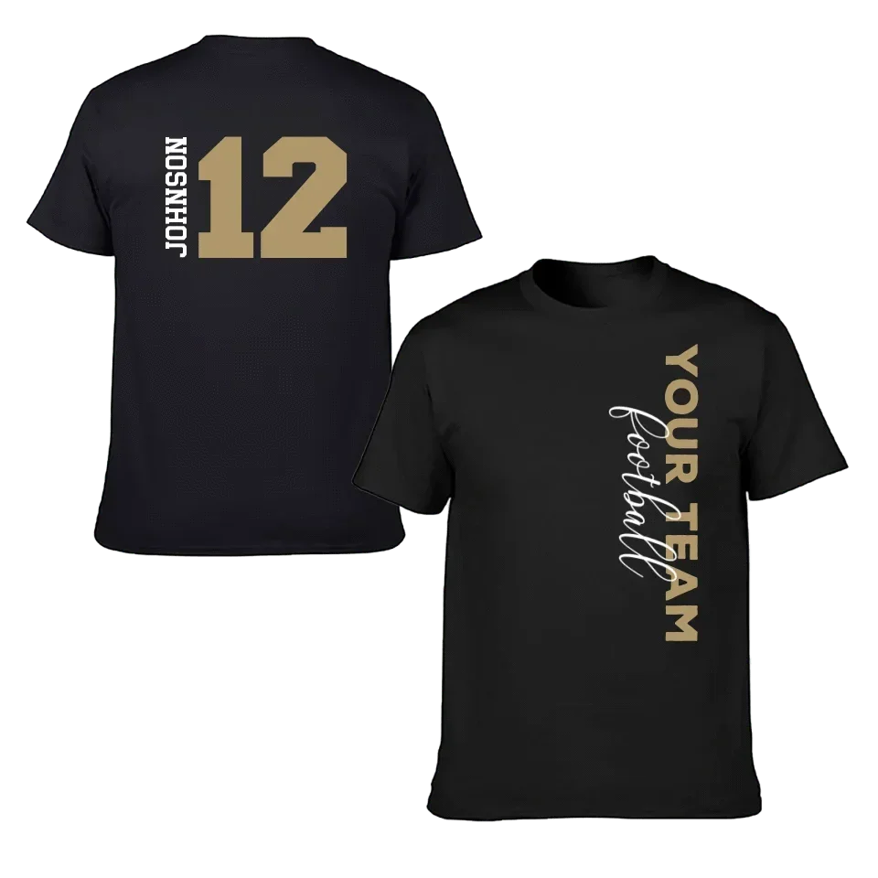 Game Day - Personalised Name And Number 2 Sided T-Shirt - A Gift For Football Supporters,Players - Joliny