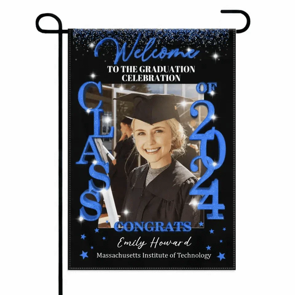 Graduation Party Class Of 2024 Blanket - Custom Photo - Welcome To The Graduation Celebration - Joliny