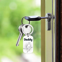 Gift For Dad - Be Safe Kids Holding Hands Stainless Steel Keychain - Joliny