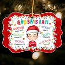 Gift For Grandchild God Says I Am - Benelux Acrylic Ornament - Joliny