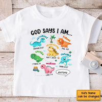 Gifts For Grandson Dinosaur God Say I Am ...T Shirt For Kids - Joliny