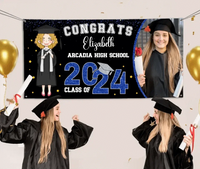 Glitter and Star Styles Congratulations Class Of 2024, Custom Photo - Joliny