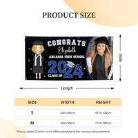 Glitter and Star Styles Congratulations Class Of 2024, Custom Photo - Joliny