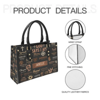 God Says I Am - Personalized Leather Bag - Joliny