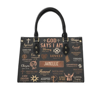 God Says I Am - Personalized Leather Bag - Joliny