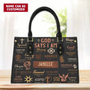 God Says I Am - Personalized Leather Bag - Joliny