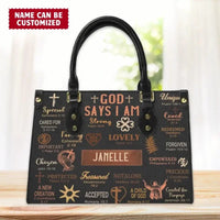 God Says I Am - Personalized Leather Bag - Joliny