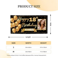 Golden Balloon Banner Sends Blessings, May Every Birthday Be As Bright As A Star - Joliny