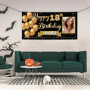 Golden Balloon Banner Sends Blessings, May Every Birthday Be As Bright As A Star - Joliny