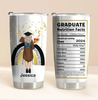 Graduate Nutrition Facts - Personalized Tumbler - Joliny