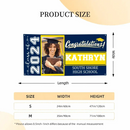 Graduation Banner 2024 Personalized - Your Own School Colors, Message - Joliny