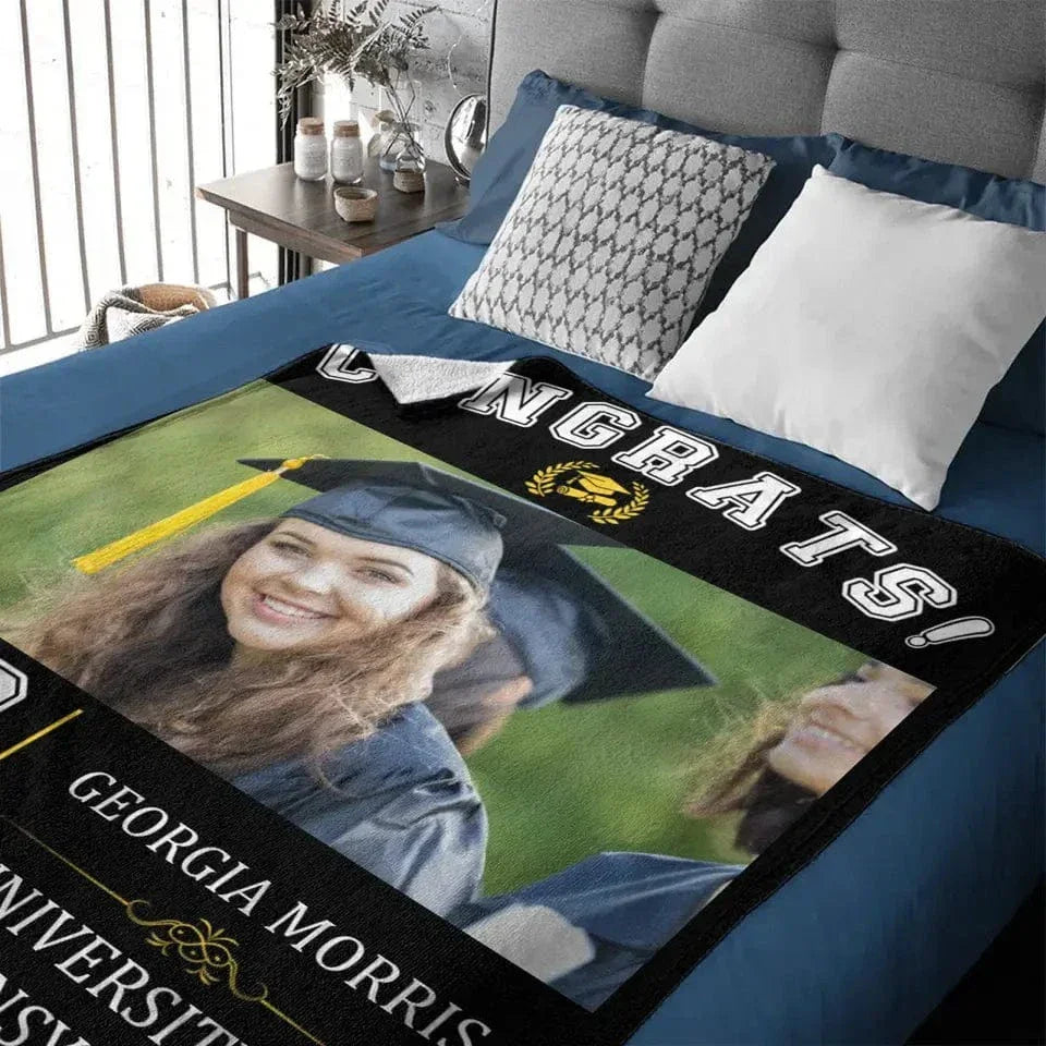 Graduation Celebration - Graduation Gift - Personalized Custom Photo Blanket - Joliny