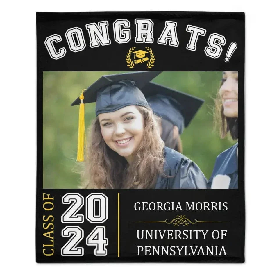 Graduation Celebration - Graduation Gift - Personalized Custom Photo Blanket - Joliny