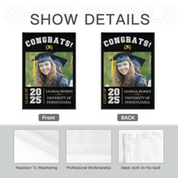 Graduation Celebration - Graduation Gift - Personalized Custom Photo Flag - Joliny