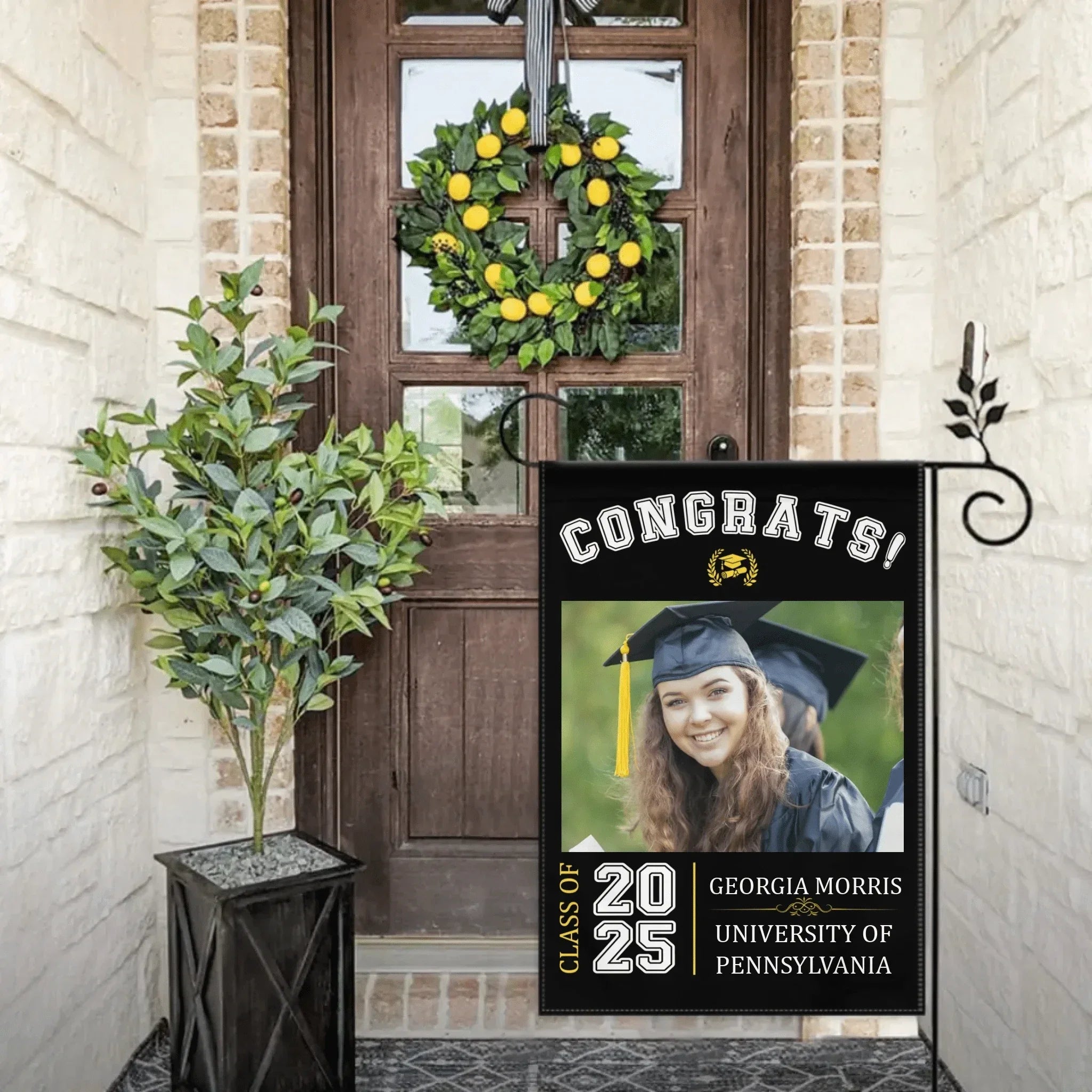 Graduation Celebration - Graduation Gift - Personalized Custom Photo Flag - Joliny