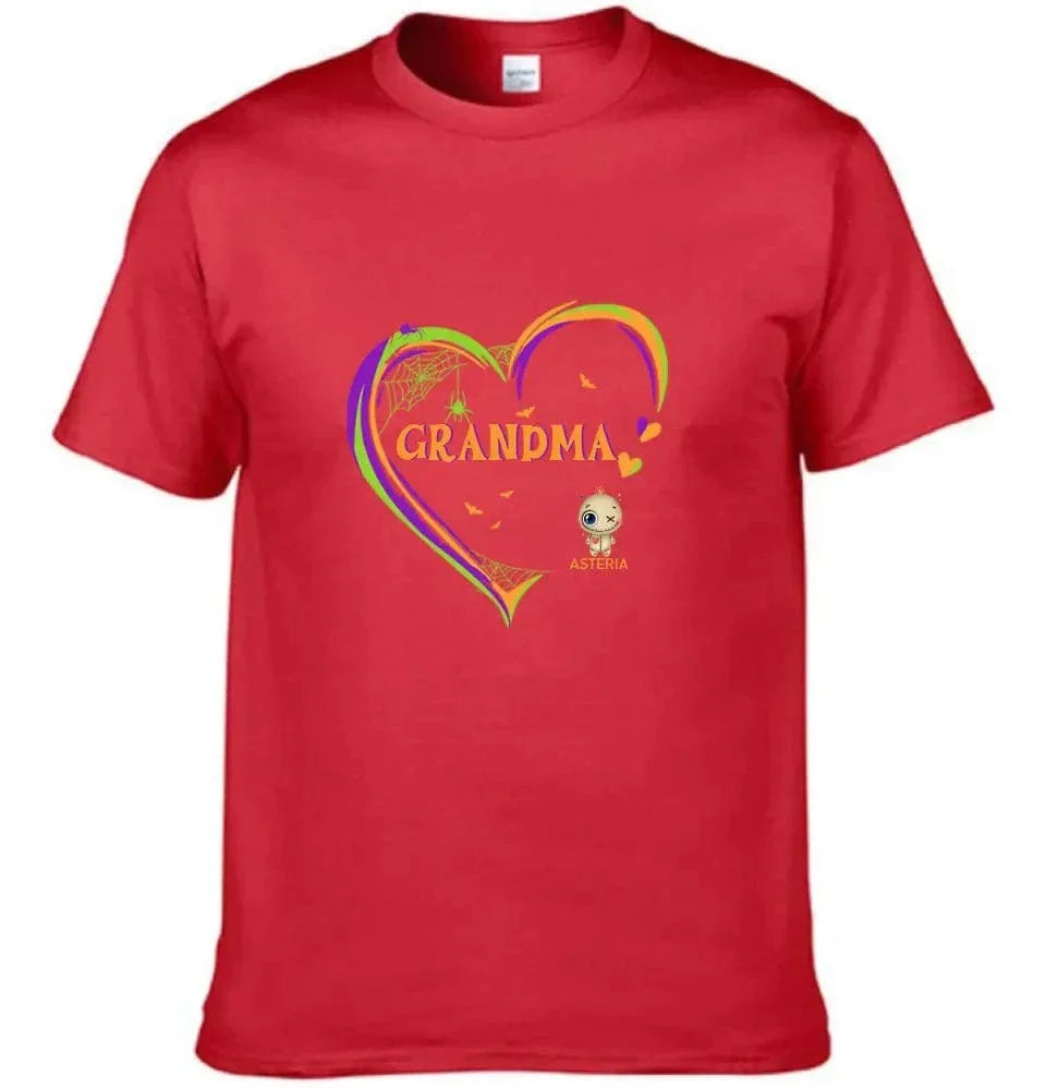 Grandma and Grandkids: The Perfect Halloween Pair - Personalized Family Custom T-Shirt - A Halloween Gift for Grandma - Joliny