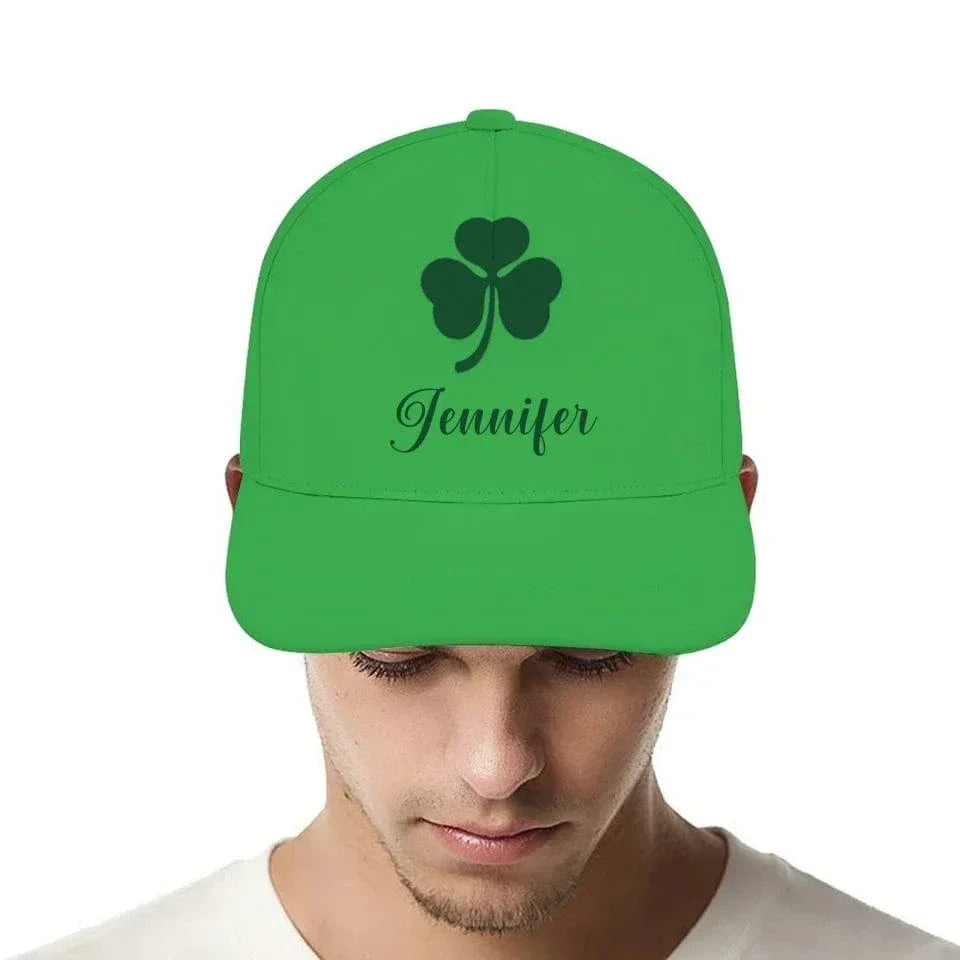 St. Patrick's Day Shamrock - Personalized Name Custom Hat - Gifts for Family Friends