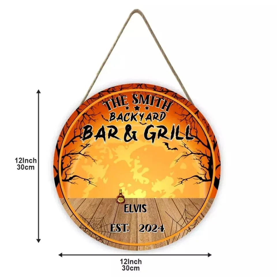 Halloween Bar - Personalized Dog Door Sign - Joliny